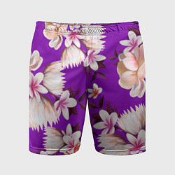 Мужские спортивные шорты Цветы Фиолетовый Цветок