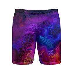 Мужские спортивные шорты Цветные неоновые разводы на воде Авангард Colored