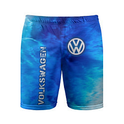 Шорты спортивные мужские VOLKSWAGEN Volkswagen Пламя, цвет: 3D-принт