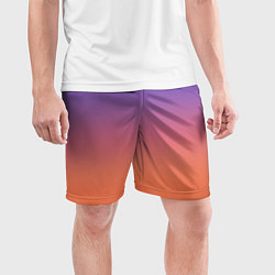 Шорты спортивные мужские Трендовый красно-фиолетовый градиент, цвет: 3D-принт — фото 2