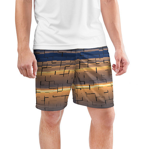 Мужские спортивные шорты Мозаика цветная colored mosaic / 3D-принт – фото 3