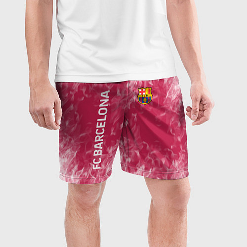 Мужские спортивные шорты Barcelona Пламя / 3D-принт – фото 3