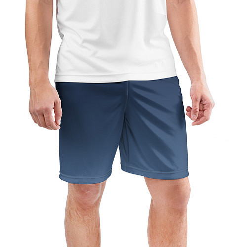 Мужские спортивные шорты Gradient Dark Blue / 3D-принт – фото 3