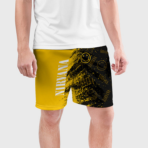 Мужские спортивные шорты Nirvana Паттерн / 3D-принт – фото 3