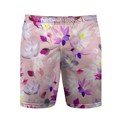 Мужские спортивные шорты Цветы Разноцветные Лотосы