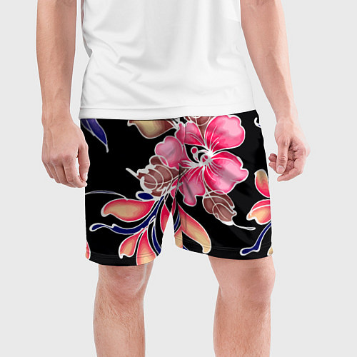 Мужские спортивные шорты Сон в летнюю ночь Beautiful flower / 3D-принт – фото 3