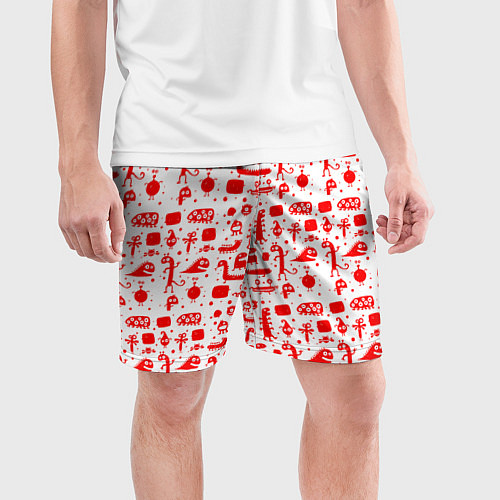 Мужские спортивные шорты RED MONSTERS / 3D-принт – фото 3