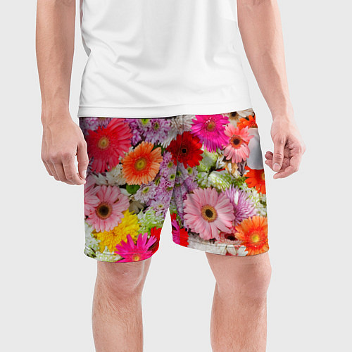 Мужские спортивные шорты BEAUTIFUL FLOWERS / 3D-принт – фото 3