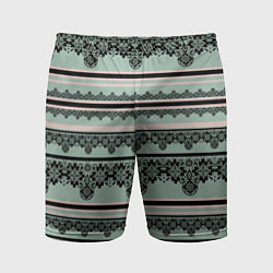 Мужские спортивные шорты Black lace черное кружево