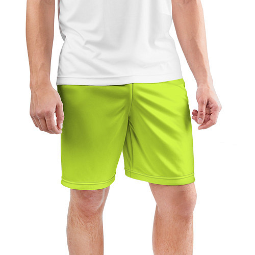Мужские спортивные шорты Зеленый неон из фильма Барби / 3D-принт – фото 3