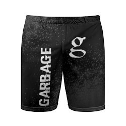 Мужские спортивные шорты Garbage Glitch на темном фоне