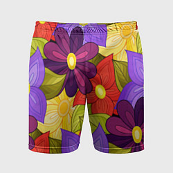 Мужские спортивные шорты MULTICOLORED PANSIES