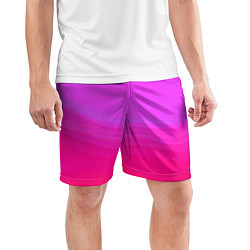 Шорты спортивные мужские Neon pink bright abstract background, цвет: 3D-принт — фото 2