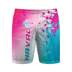 Шорты спортивные мужские Haval Neon Gradient - FS, цвет: 3D-принт