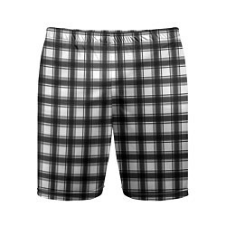Шорты спортивные мужские Black and white trendy checkered pattern, цвет: 3D-принт