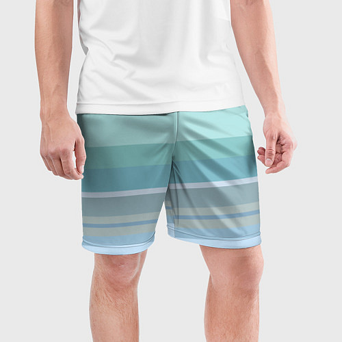 Мужские спортивные шорты Морские линии / 3D-принт – фото 3