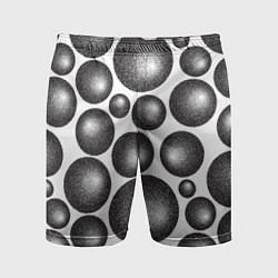Мужские спортивные шорты Объёмные шары - текстура