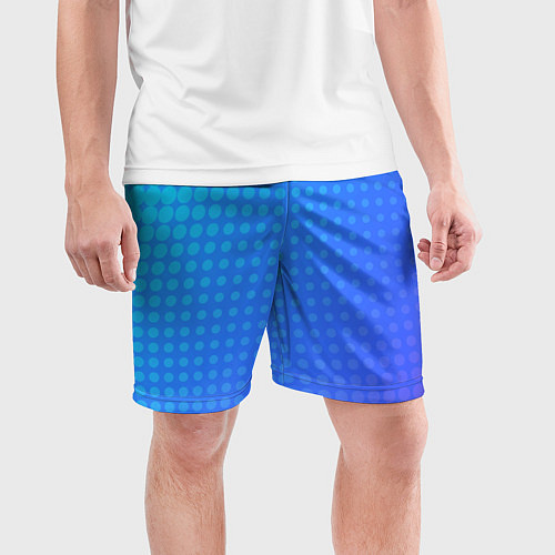 Мужские спортивные шорты Blue gradient / 3D-принт – фото 3