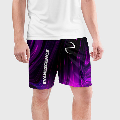 Мужские спортивные шорты Evanescence violet plasma / 3D-принт – фото 3