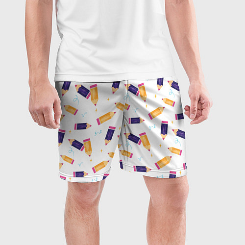 Мужские спортивные шорты Карандашики / 3D-принт – фото 3