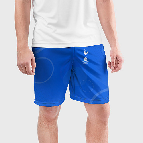 Мужские спортивные шорты Tottenham hotspur Голубая абстракция / 3D-принт – фото 3