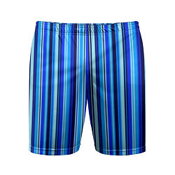 Мужские спортивные шорты Сине голубые полосы