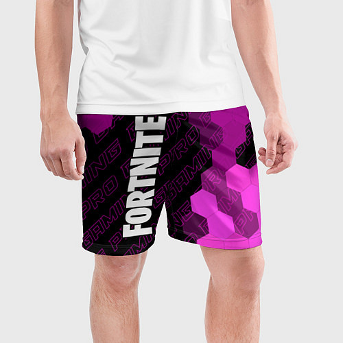 Мужские спортивные шорты Fortnite pro gaming: по-вертикали / 3D-принт – фото 3