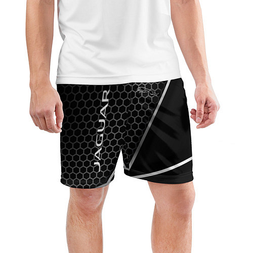 Мужские спортивные шорты Jagur абстракция соты / 3D-принт – фото 3