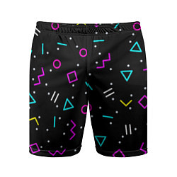 Мужские спортивные шорты Colored neon geometric shapes