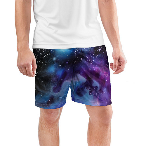 Мужские спортивные шорты Дым вселенной / 3D-принт – фото 3