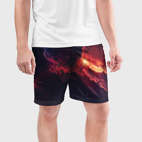 Мужские спортивные шорты Космическое пламя / 3D-принт – фото 3