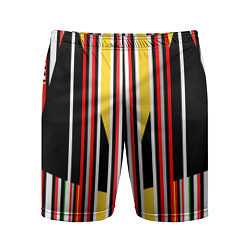 Мужские спортивные шорты Геометрические цветные фигуры полосы geometry