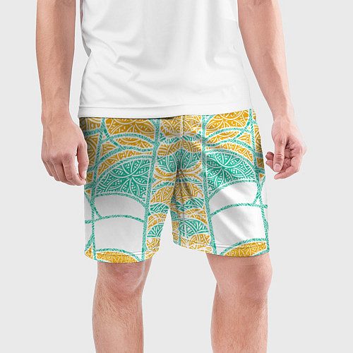 Мужские спортивные шорты Абстракция плетение / 3D-принт – фото 3
