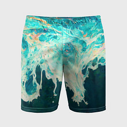 Шорты спортивные мужские Поток воды, цвет: 3D-принт
