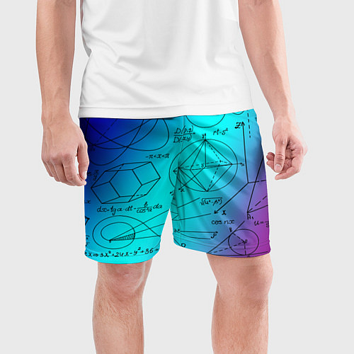 Мужские спортивные шорты Неоновая формула / 3D-принт – фото 3