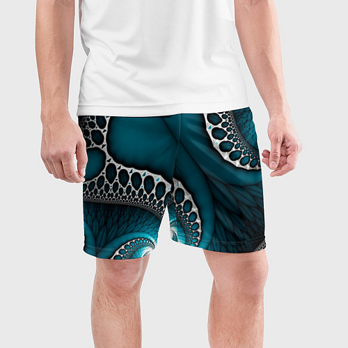 Мужские спортивные шорты Странная абстрактная картинка / 3D-принт – фото 3