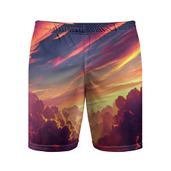 Мужские спортивные шорты Закатное солнце в облаках