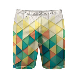 Шорты спортивные мужские Мозаичный градиент, цвет: 3D-принт
