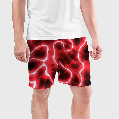 Мужские спортивные шорты Огненный камуфляж / 3D-принт – фото 3
