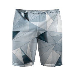 Мужские спортивные шорты Множество треугольников - Абстрактная броня