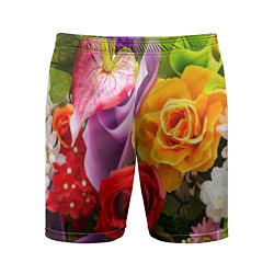 Шорты спортивные мужские Прекрасный цветочный букет, цвет: 3D-принт