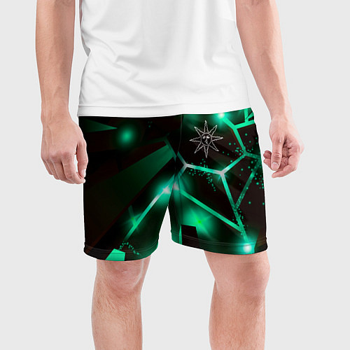 Мужские спортивные шорты Dark Souls разлом плит / 3D-принт – фото 3