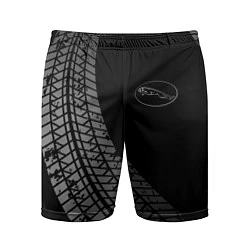 Шорты спортивные мужские Jaguar tire tracks, цвет: 3D-принт