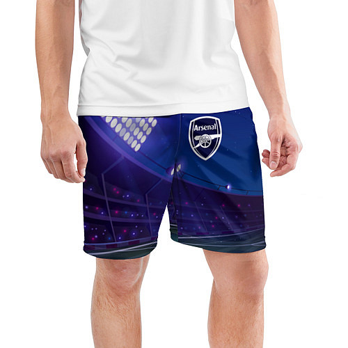 Мужские спортивные шорты Arsenal ночное поле / 3D-принт – фото 3