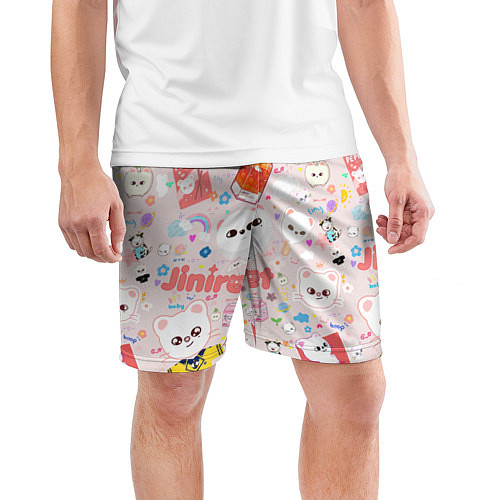 Мужские спортивные шорты Skzoo Jinniret pattern cartoon avatar / 3D-принт – фото 3