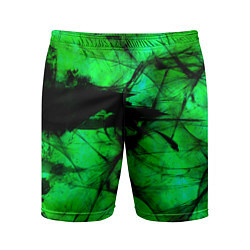 Шорты спортивные мужские Зеленый фантом, цвет: 3D-принт