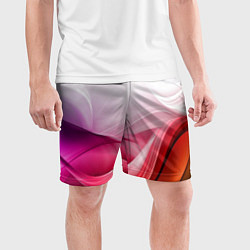 Шорты спортивные мужские Кремовый дизайн, цвет: 3D-принт — фото 2