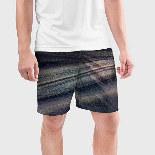 Мужские спортивные шорты Волны блестящего тёмного песка / 3D-принт – фото 3