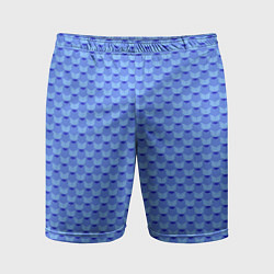 Мужские спортивные шорты Синий геометрический узор текстура