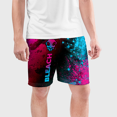 Мужские спортивные шорты Bleach - neon gradient: по-вертикали / 3D-принт – фото 3